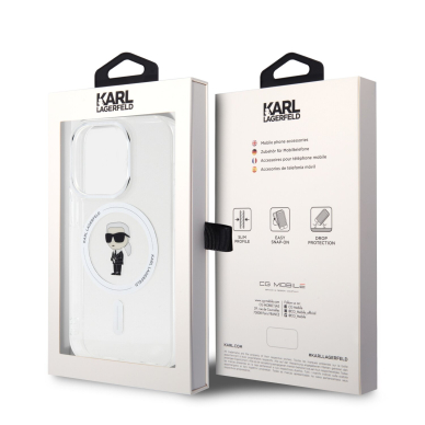 iPhone 15 PRO transparent MagSafe Ikonik IML KARL LAGERFELD nugarėlė 7