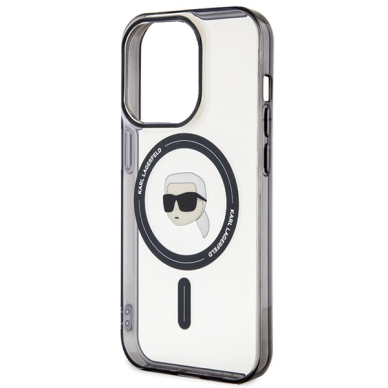 iPhone 15 PRO transparent MagSafe Karl's Head IML KARL LAGERFELD nugarėlė 13