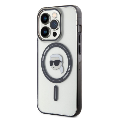 iPhone 15 PRO transparent MagSafe Karl's Head IML KARL LAGERFELD nugarėlė 2
