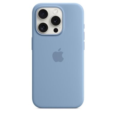 iPhone 15 PRO Winter Blue Original Silicone MagSafe nugarėlė MT1L3FE/A