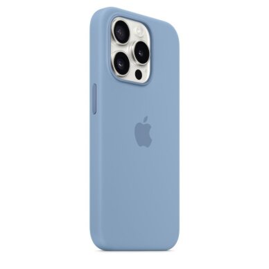 iPhone 15 PRO Winter Blue Original Silicone MagSafe nugarėlė MT1L3FE/A 1