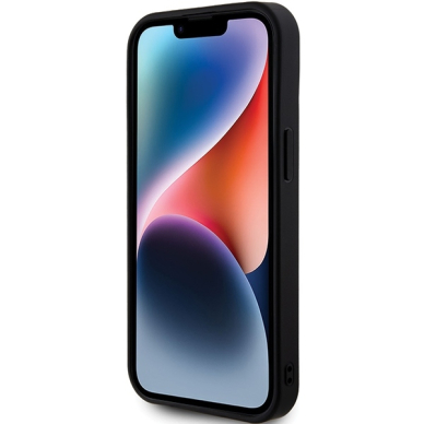 iPhone 15 / 14 / 13 purple Rhinestone Metal Logo GUESS nugarėlė 12