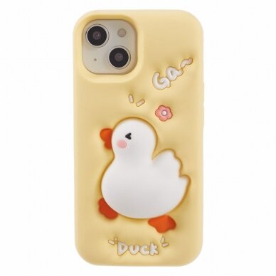 iPhone 15 Tracy nugarėlė 3D Cartoon Duck 2