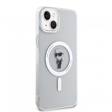 iPhone 15 / 14 / 13 transparent MagSafe Choupette IML KARL LAGERFELD nugarėlė 3