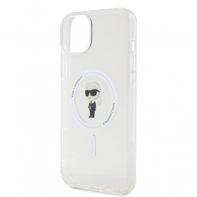 iPhone 15 / 14 / 13 transparent MagSafe Choupette IML KARL LAGERFELD nugarėlė 5