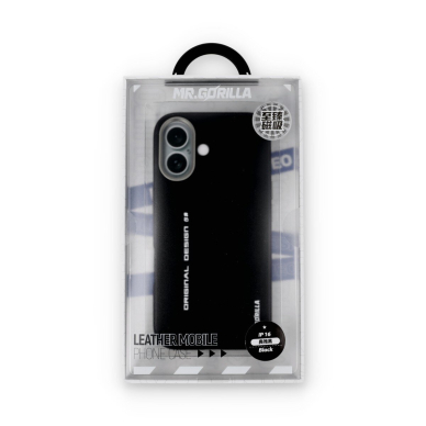 iPhone 16 black Leather Magsafe Mr. Monkey nugarėlė 2