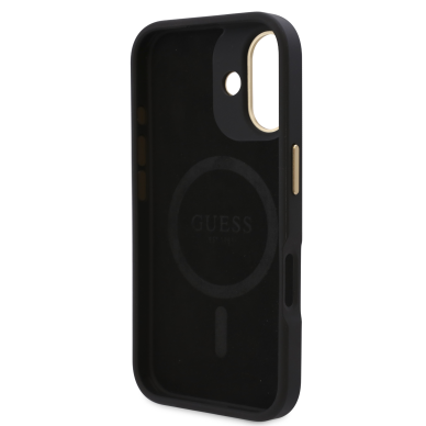 iPhone 16 black Magsafe 4G PU Logo Plate GUESS nugarėlė 6