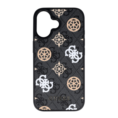 iPhone 16 black Magsafe Peony GUESS nugarėlė