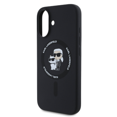 iPhone 16 black Magsafe Silicone KC Heads Ring KARL LAGERFELD nugarėlė 5