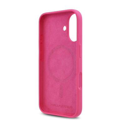 iPhone 16 fuschia Magsafe Sil Choupette Head Print KARL LAGERFELD nugarėlė 6