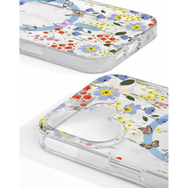 iPhone 16 iDeal Of Sweden Clear nugarėlė MagSafe Artistic Garden 1