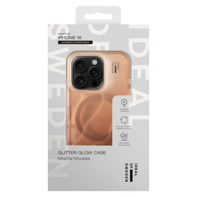 iPhone 16 iDeal Of Sweden Clear nugarėlė MagSafe Mocha Mousse 3