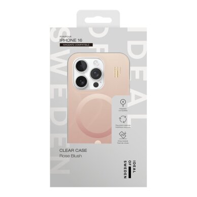 iPhone 16 iDeal Of Sweden Clear Rose Blush MagSafe nugarėlė 3