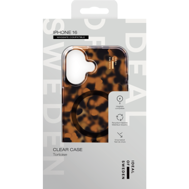 iPhone 16 iDeal Of Sweden Clear nugarėlė MagSafe Tortoise 2