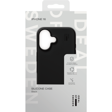 iPhone 16 iDeal Of Sweden nugarėlė MagSafe Silicone Black 2