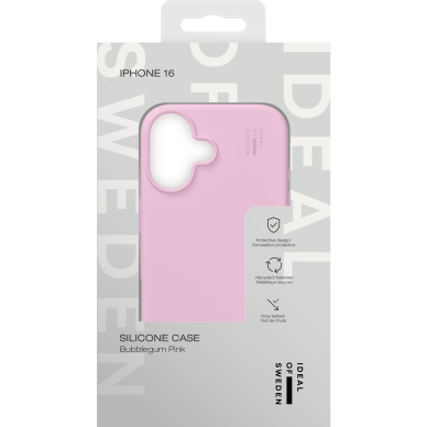 iPhone 16 iDeal Of Sweden nugarėlė MagSafe Silicone Bubblegum Pink 2