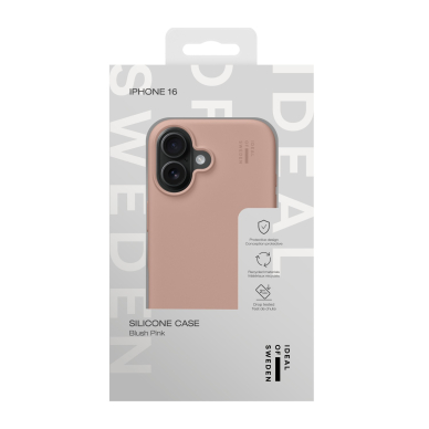 iPhone 16 iDeal Of Sweden nugarėlė Silicone Blush Pink 3