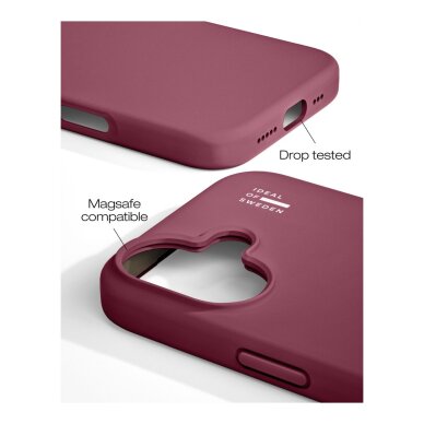 iPhone 16 iDeal Of Sweden Silicone MagSafe Fine Wine nugarėlė 1