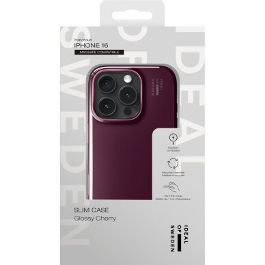 iPhone 16 iDeal Of Sweden Slim MagSafe Glossy Cherry nugarėlė 3
