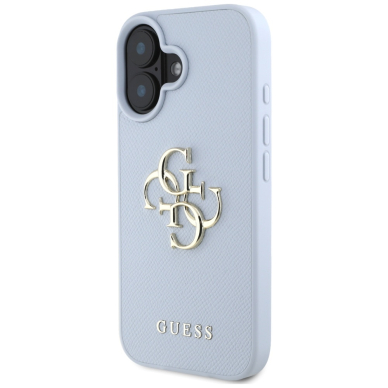 iPhone 16 light blue Big 4G Logo Classic GUESS nugarėlė 1