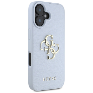 iPhone 16 light blue Big 4G Logo Classic GUESS nugarėlė 3