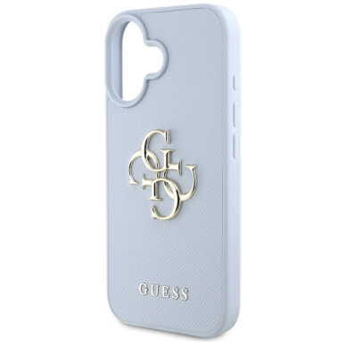 iPhone 16 light blue Big 4G Logo Classic GUESS nugarėlė 5