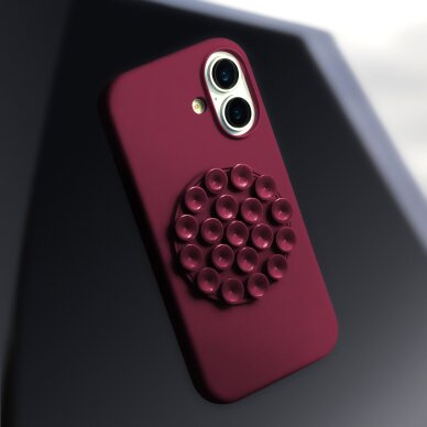 iPhone 16 maroon Silicone STICK nugarėlė 4