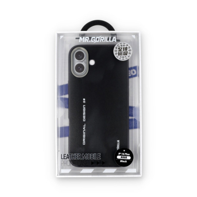 iPhone 16 PLUS black Leather Magsafe Mr. Monkey nugarėlė 2