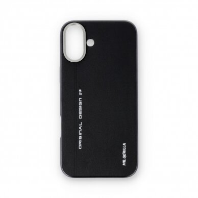 iPhone 16 PLUS black Leather Magsafe Mr. Monkey nugarėlė