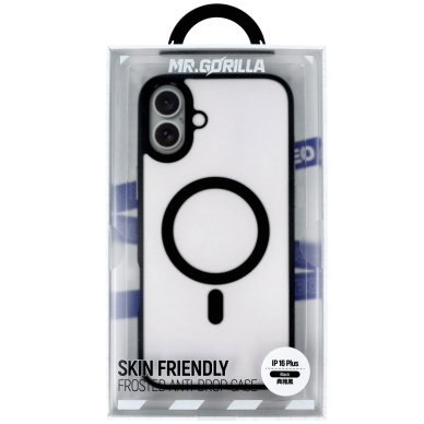 iPhone 16 PLUS black Magsafe FROSTED ANTI-DROP nugarėlė 1
