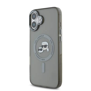 iPhone 16 PLUS black Magsafe IML Metal KC Heads KARL LAGERFELD nugarėlė 1