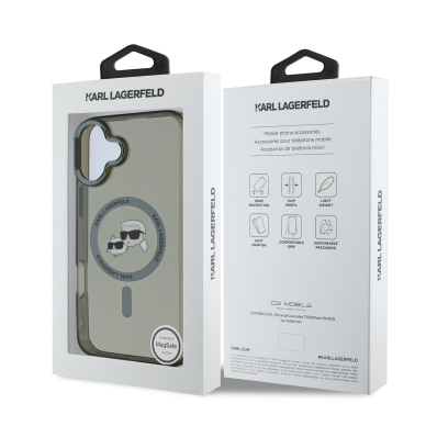 iPhone 16 PLUS black Magsafe IML Metal KC Heads KARL LAGERFELD nugarėlė 7