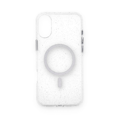 iPhone 16 PLUS clear Glitter MagSafe Mr. Monkey nugarėlė 1