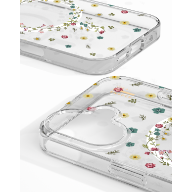 iPhone 16 PLUS iDeal Of Sweden Clear MagSafe nugarėlė Petite Floral 3