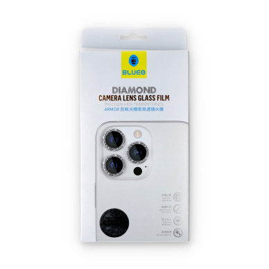 iPhone 16 PRO / 16 PRO MAX / 15 PRO / 15 PRO MAX apsauginis glitter Mr.Monkey galinės kameros stiklas 3