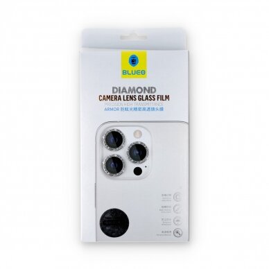 iPhone 16 PRO / 16 PRO MAX / 15 PRO / 15 PRO MAX apsauginis glitter Mr.Monkey galinės kameros stiklas 3