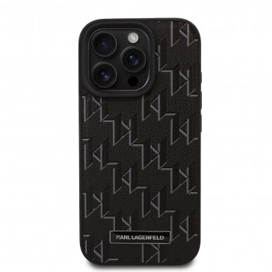 iPhone 16 PRO black Magsafe PU Hot Stamp KARL LAGERFELD nugarėlė 2