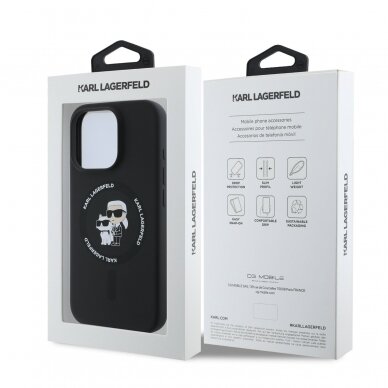 iPhone 16 PRO black Magsafe Silicone KC Heads Ring KARL LAGERFELD nugarėlė 7