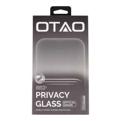 iPhone 16 PRO black pilnas OTAO Premium PRIVACY 360 apsauginis stiklas 1