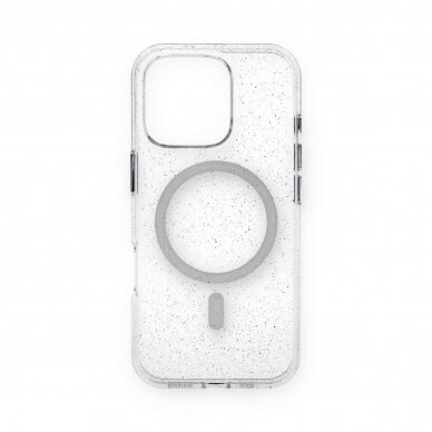 iPhone 16 PRO clear Glitter MagSafe Mr. Monkey nugarėlė