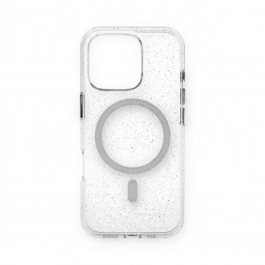 iPhone 16 PRO clear Glitter MagSafe Mr. Monkey nugarėlė 1