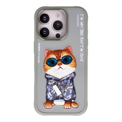 iPhone 16 PRO grey NIMMY British Shorthait with Glasses nugarėlė