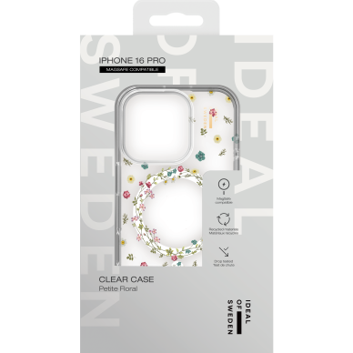iPhone 16 PRO iDeal Of Sweden Clear MagSafe nugarėlė Petite Floral 2