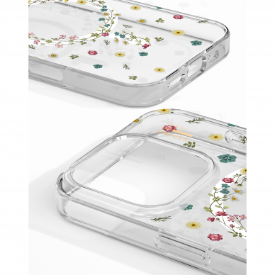 iPhone 16 PRO iDeal Of Sweden Clear MagSafe nugarėlė Petite Floral 3