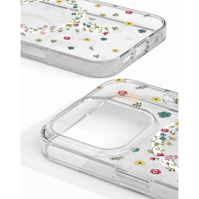 iPhone 16 PRO iDeal Of Sweden Clear MagSafe nugarėlė Petite Floral 3