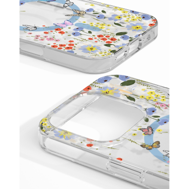 iPhone 16 PRO iDeal Of Sweden Clear nugarėlė MagSafe Artistic Garden 1