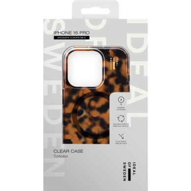 iPhone 16 PRO iDeal Of Sweden Clear nugarėlė MagSafe Tortoise 2