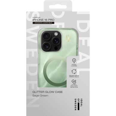 iPhone 16 PRO iDeal Of Sweden Clear Sage Green MagSafe nugarėlė 1
