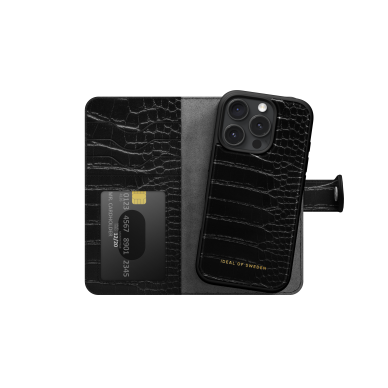 iPhone 16 PRO iDeal Of Sweden dėklas MagSafe Magnet Wallet+ Black Croco 4 iPhone 16 PRO iDeal Of Sweden dėklas MagSafe Magnet Wallet+ Black Croco 4