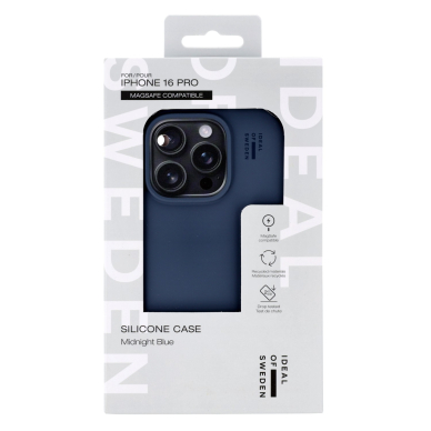 iPhone 16 PRO iDeal Of Sweden nugarėlė MagSafe Silicone Midnight Blue 1